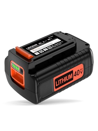 Batería-de-repuesto-de-40-voltios-máx.,-2,0-Ah,-para-Black-&-Decker-(batería-de-litio-de-40-V-máx.,-LBX2040,-LBXR2036,-LBXR36,-LBX1540,-LST540,-LST136W,-LCS1240).-Compatible-con-baterías-de-herramientas-Black-&-Decker-Power+-de-40-V.