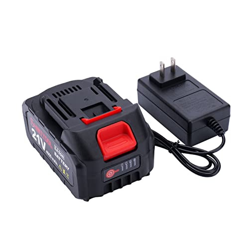 Batería-de-litio-SHINTYOOL-de-21-V-con-indicador-de-cantidad-eléctrica,-batería-de-4,0-Ah-con-adaptador-de-cargador-e-indicador-LED-compatible-con-soplador-de-hojas-y-minisierra