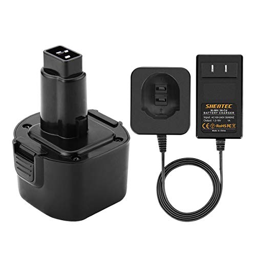Batería-Shentec-de-3,0-Ah-y-9,6-V-compatible-con-DW9062,-DW9061,-DE9036,-DE9061,-DE9062,-DW9614,-DW050-y-Black-&-Decker-PS120-Fire-Storm-Ni-MH-(cargador-incluido)