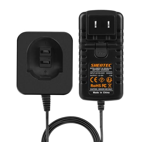 Cargador-de-batería-Shentec-de-7,2-V-a-18-V-compatible-con-baterías-tipo-cápsula-Ni-MH/Ni-Cd-Black&Decker-PS120-PS130-PS140