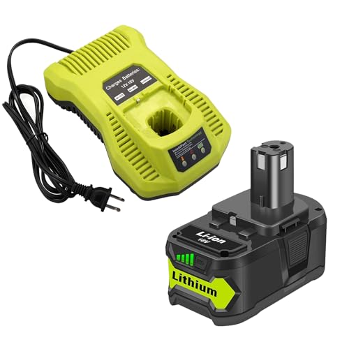 Kit-de-batería-y-cargador-SKYON-de-18-V-y-6,5-Ah-(compatible-con-Ryobi-P193,-P108,-P197,-P192-y-PBP005)---Batería-One+-Lithium+HP-de-alta-capacidad-para-herramientas-eléctricas-inalámbricas-y-cargador-de-batería-P117-de-18-V