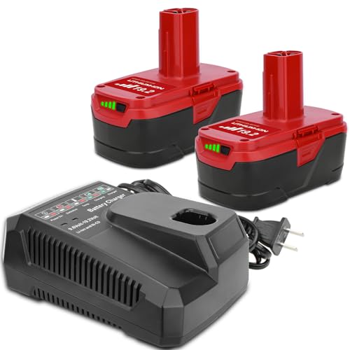 Paquete-de-2-baterías-C3-de-repuesto-de-19,2-V-y-6000-mAh-para-Craftsman-de-19,2-V,-de-iones-de-litio-DieHard-130279005,-1323903,-11375-y-130211004,-y-cargador-para-baterías-Craftsman-de-iones-de-litio-de-19,2-V-(Ni-MH-y-Ni-Cd)-(rojo)