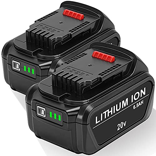 JYJZPB---Paquete-de-2-baterías-de-repuesto-de-6,5-Ah-compatibles-con-DeWalt-20-V-MAX-DCB200-DCB204-DCB206-DCB206-2-DCB201-DCB203-DCB181-DCB180-DCD/DCF/DCG-20-V-XR