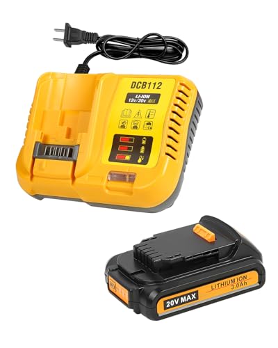 Batería-de-repuesto-Lenoya-de-3-Ah-y-20-V-para-Dewalt-de-20-V-máx.-con-cargador-DCB112-de-12/20-V-máx.