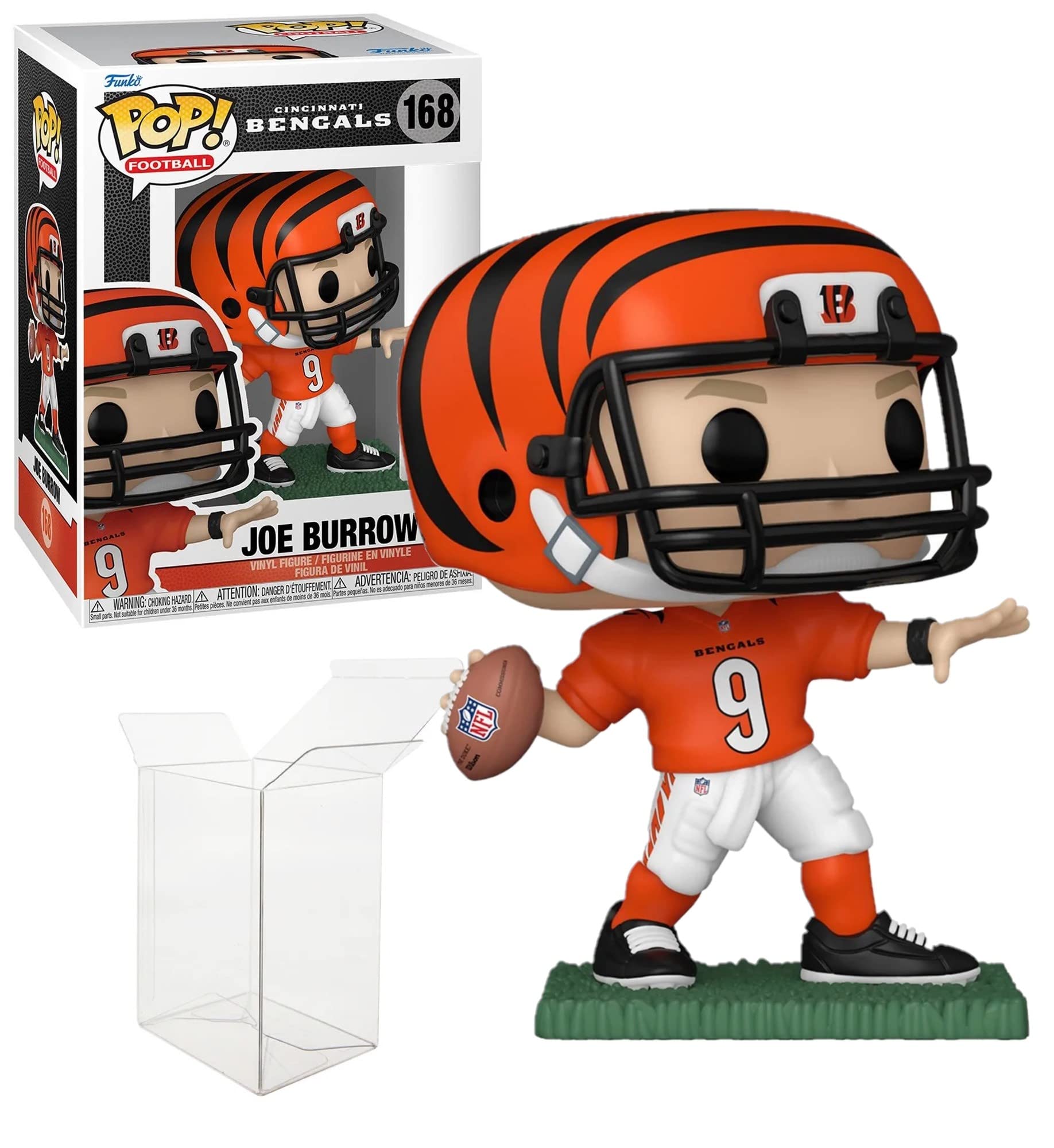 Funko Pop: Joe Burrow (Cincinnati Bengals) Funko Pop! NFL Series 9 w/Ecotek Protective Case