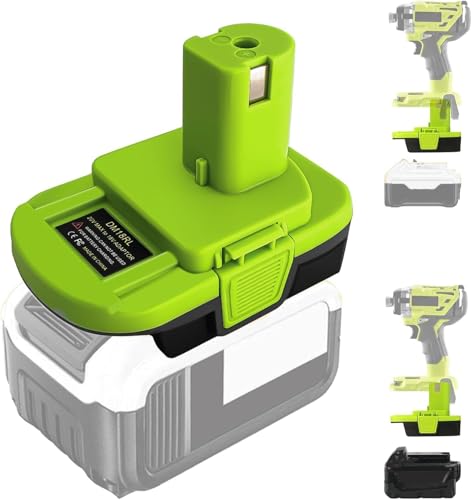 Adaptador-de-batería-TEPULAS-DM18RL-para-herramienta-eléctrica-Ryobi-de-18-V.-Convertidor-adaptador-para-baterías-Dewalt-de-20-V-y-Milwaukee-M18-de-18-V,-compatible-con-baterías-Ryobi-de-18-V-P104,-P108-y-P109-(sin-batería).