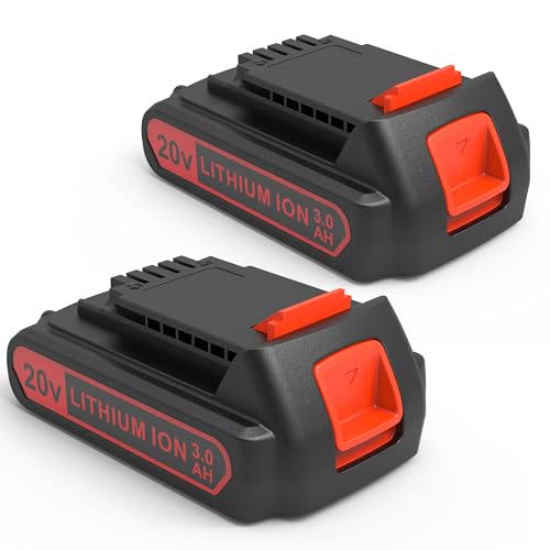 PEYESTEN-Batería-de-repuesto-de-capacidad-extendida-de-3,0-Ah-y-20-V-para-Black-and-Decker-LBXR20-(2-paquetes),-compatible-con-todas-las-herramientas-eléctricas-inalámbricas-Black-and-Decker-de-20-V-y-cargador.