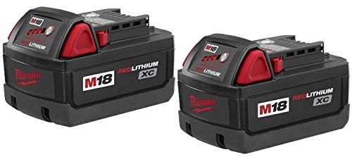 Batería-de-iones-de-litio-Milwaukee-48-11-1828-M18-XC-RED-LITHIUM-de-18-voltios-para-herramientas-inalámbricas-(paquete-de-2)