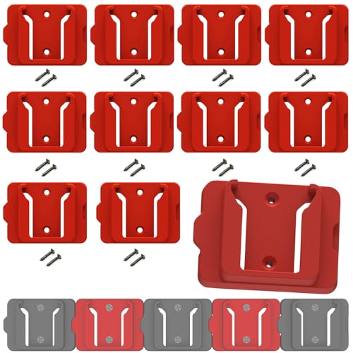 Soporte-de-batería-Gijok-para-Milwaukee-18-de-18-V-(sin-batería),-10-paquetes-de-almacenamiento-de-baterías-de-montaje-en-pared-para-pared,-furgoneta-de-trabajo,-estante,-caja-de-herramientas