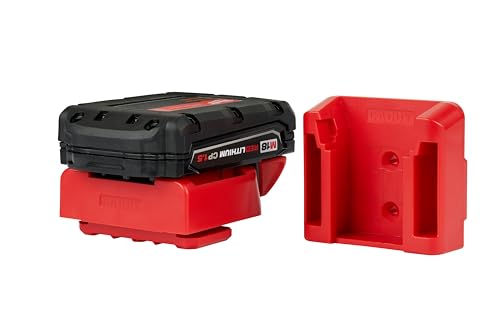 Caddy-|-Portapilas-compatible-con-Milwaukee-M18-y-PACKOUT---Ideal-para-accesorios-de-furgoneta,-banco-de-trabajo-y-caja-de-herramientas-(paquete-de-2)