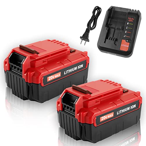 Energup---Paquete-de-2-baterías-PCC685L-de-repuesto-para-Porter-Cable-de-20-V-(6,5-Ah),-para-herramientas-eléctricas-de-20-V-(PCC685LP,-PCC680L,-PCC681L,-PCC682L).-Incluye-1-cargador-de-batería-Porter-Cable-de-20-V.
