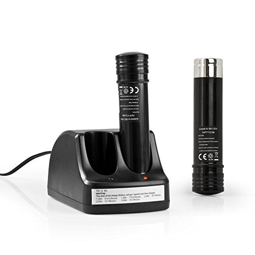 Batería-ExpertPower-de-NiMH-de-3,6-V-y-2000-mAh-para-Black-&-Decker-VP100,-VP110,-VP130,-VP143-(151995-03,-383900-03,-387854-00),-Sears-Craftsman-(00911271000,-11271)-(2-baterías-+-1-cargador)