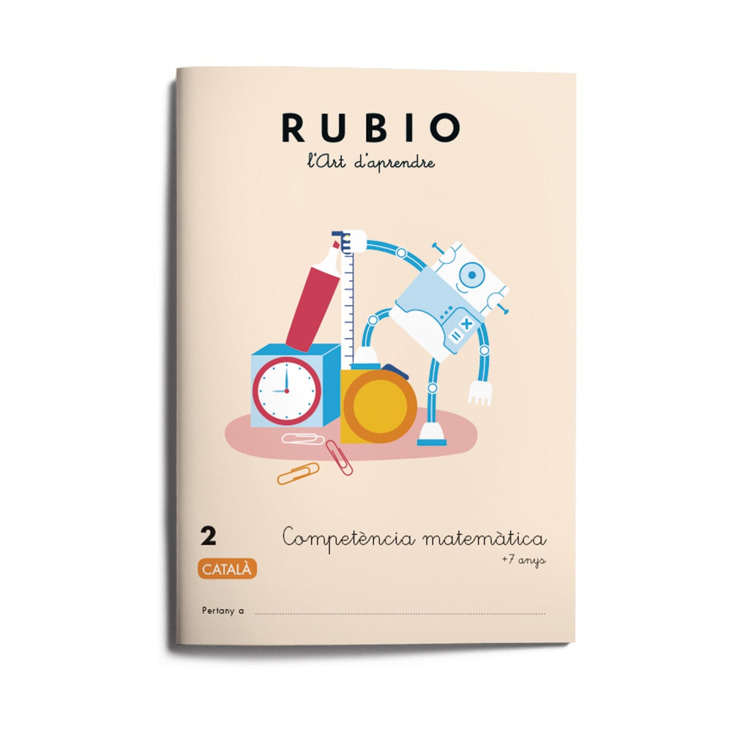 Libro: 2 Competència matemàtica RUBIO | Català | +7 anys | sumes portant-ne, propietat commutativa, mesura de longitud