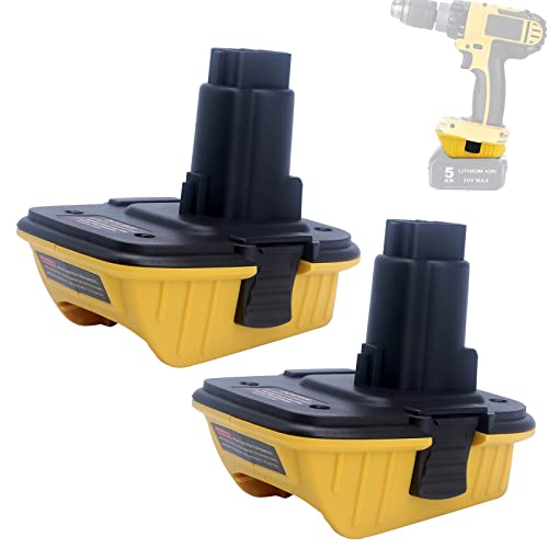 Adaptador-Lasica-DCA1820-de-18-V-a-20-V-(paquete-de-2)-compatible-con-herramientas-Dewalt-XRP-de-18-V.-Compatible-con-el-adaptador-de-batería-Dewalt.-Funciona-con-baterías-de-20-V-máx.-DCB201,-DCB203,-DCB204-y-DCB206.