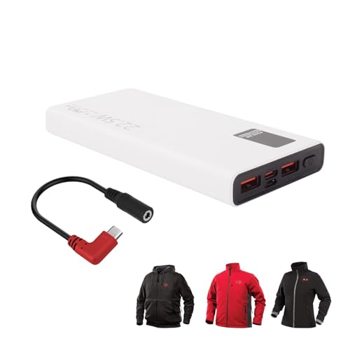 Batería-externa-Smarkey-de-12-V-para-chaqueta-calefactable-QC3.0-PD-con-adaptador-elevador-y-cable-de-carga-compatible-con-Milwaukee,-M12,-Makita,-Snapon,-Craftsman-y-AEG-Gear