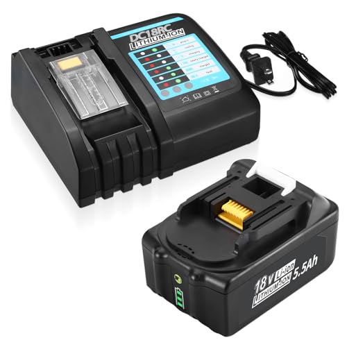 Batería-de-litio-Farmice-de-5,5-Ah-y-18-V-con-cargador-de-repuesto-para-Makita-(18-V)-compatible-con-las-baterías-Makita-BL1850,-BL1840,-BL1830-y-BL1860.