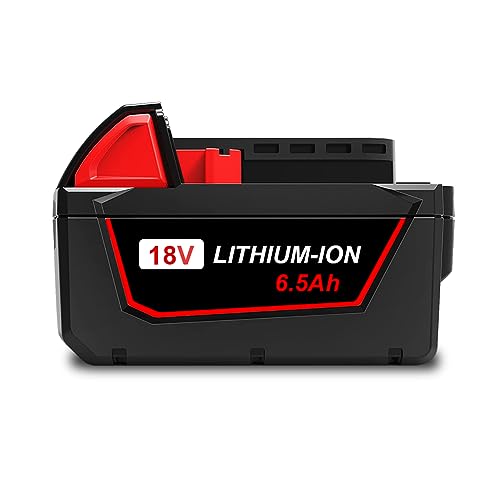 Batería-de-iones-de-litio-de-18-V-y-6,5-Ah-de-capacidad-extendida-para-Milwaukee-M18-de-18-V,-XC-de-6,0-Ah,-XC-de-5,0-Ah,-XC-de-4,0-Ah-(48-11-1852,-48-11-1850-y-48-11-1840).