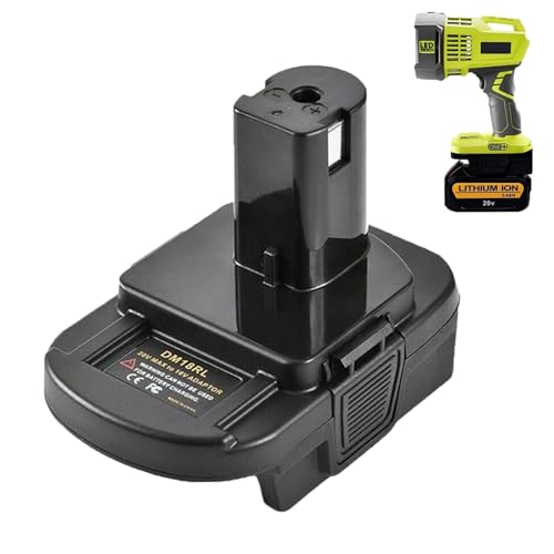 Adaptador-de-batería-ASUNT-para-Dewalt/Milwaukee-a-Ryobi,-DM18RL,-convertidor-de-batería-para-Dewalt-de-18-V/20-V/60-V-de-iones-de-litio-y-Milwaukee-M18-de-18-V-de-iones-de-litio,-compatible-con-herramientas-eléctricas-Ryobi-de-18-V,-color-negro.