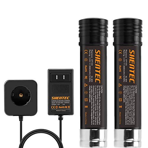 Shentec---Batería-de-repuesto-(2-unidades,-3,5-Ah,-3,6-V,-compatible-con-Black-&-Decker,-Versapak,-Vp100,-Vp105,-Vp110,-Vp142,-Vp143,-Sears-Craftsman,-Pivot180,-PLR36NC,-S100,-S110,-Ni-MH)-(incluye-cargador)