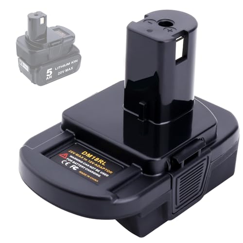 Adaptador-Lasica-DM18RL-compatible-con-herramientas-Ryobi-de-18-V,-Mil-Waukee-M-18-de-18-V-y-Dewalt-de-20-V-Max-para-baterías-ONE+-de-18-V-(P102-y-P109)
