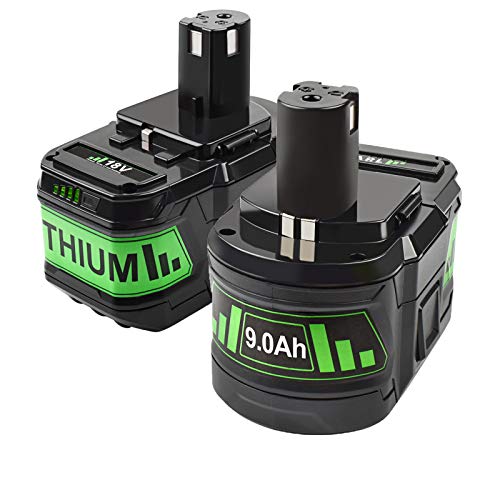 Batería-de-repuesto-P108-de-18-V-y-9,0-Ah-(2-paquetes)-compatible-con-Ryobi-18-V-ONE+-P108,-P102,-P103,-P104,-P105,-P107,-P109-y-P122,-baterías-recargables-rápidas-con-indicador.