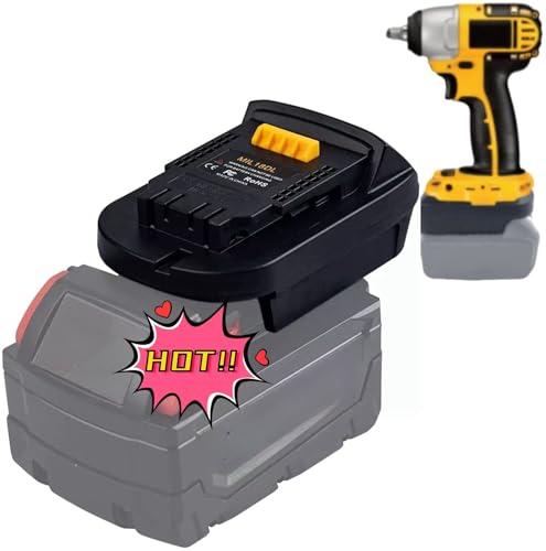 Adaptador-MIL18DL-para-baterías-Milwaukee-a-Dewalt.-Conversión-para-baterías-de-litio-Milwaukee-M18-de-18-V-a-baterías-de-litio-Dewalt-MAX-XR-de-20-V.-Alimentación-para-herramientas-inalámbricas-Dewalt-de-20-V.