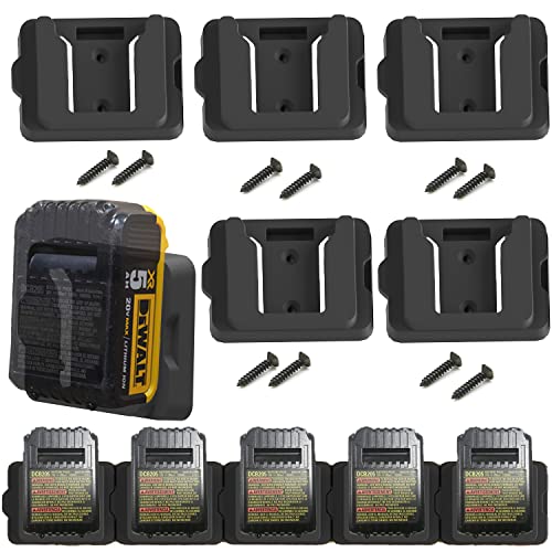 Soportes-de-batería-para-base-de-montaje-Dewalt-de-20-V,-compatibles-con-baterías-de-20-V-y-60-V-(sin-batería),-paquete-de-5,-compatibles-con-baterías-DCB200,-DCB203,-DCB205-y-DCB206-(negro)