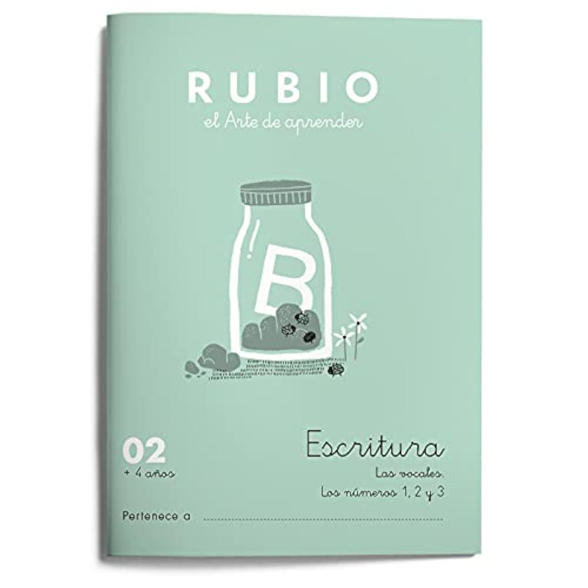 02 Escritura RUBIO | Ejercicios de escritura para trabajar las vocales y los números 1, 2 y 3 | +4 años