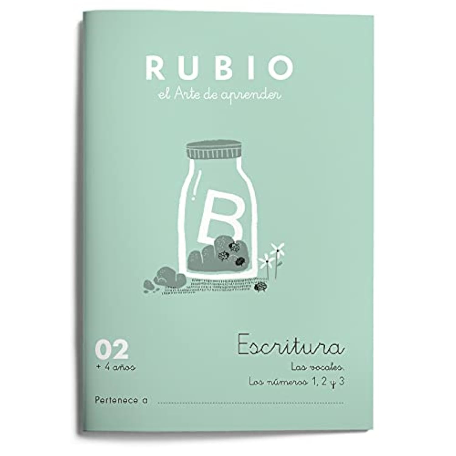 02 Escritura RUBIO | Ejercicios de escritura para trabajar las vocales y los números 1, 2 y 3 | +4 años