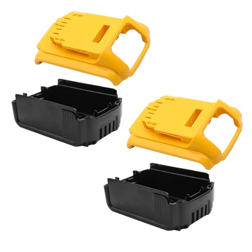 Juego-de-2-carcasas-de-plástico-para-batería-de-repuesto-DeWalt,-compatible-con-baterías-de-5-Ah-DCB203,-DCB204,-DCB205,-10-celdas-18650-(3,0-Ah---6,0-Ah)