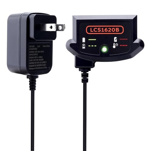 Lasica-compatible-con-el-cargador-de-batería-de-litio-de-20-V-de-Black-&-Decker-LCS1620B.-Compatible-con-la-batería-de-litio-de-20-voltios-máx.-de-Black-&-Decker-LBXR20-LBXR2020-OPE-LB2X3020-LB2X4020-LBX4020-90590282-BDCAC202B.