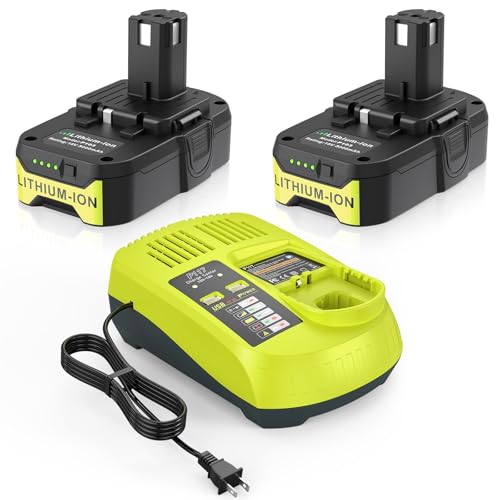 Stairlie---Paquete-de-2-baterías-de-repuesto-P103-de-18-V,-cargador-P117-de-12-V-18-V-para-Ryobi,-compatible-con-P100,-P102,-P104,-P105,-P107,-P108,-P109-y-P190,-para-Ryobi-de-iones-de-litio,-NiCad-y-NiMH.
