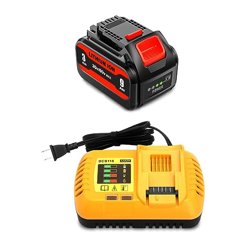 Batería-y-cargador-Lizone-DCB609-DCB118-de-20-V,-60-V-y-9-Ah-para-baterías-Dewalt-de-20-V-y-60-V