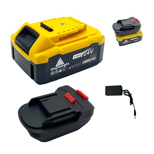 Batería-de-repuesto-Dajianglx-de-5,0-Ah-y-24-V-para-Dewalt-de-18-24-V-con-cargador-y-adaptador-para-Dewalt-a-Makita,-compatible-con-herramientas-eléctricas-inalámbricas-DCB206,-DCB205,-DCB204,-DCB203-y-DCB208.