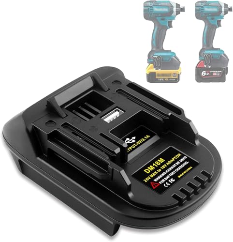 Adaptador-de-batería-para-Makita-DM18M,-compatible-con-batería-Dewalt-20-V-MAX,-compatible-con-batería-Milwaukee-M18-de-18-V,-compatible-con-herramientas-eléctricas-de-iones-de-litio-Makita-de-18-V,-con-puertos-de-carga-USB.