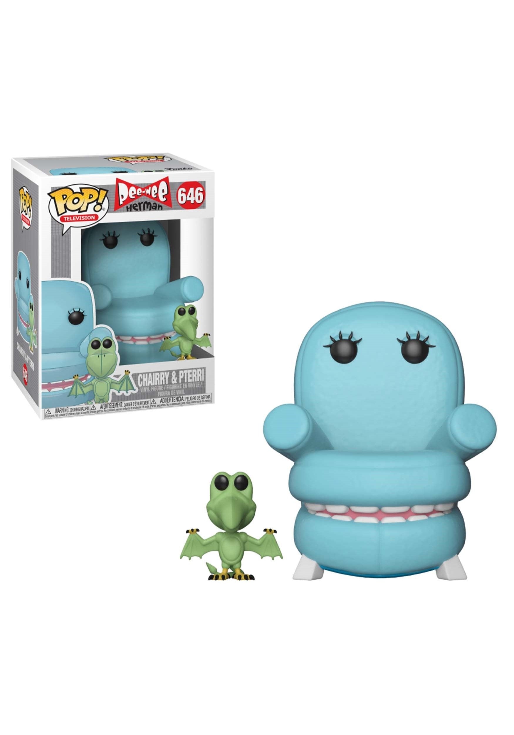 Funko Pop! TV: Pee wee's Playhouse Chairry with Pterri Collectible Figura, Multicolor