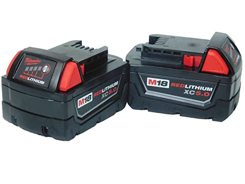 Batería-de-iones-de-litio-Milwaukee-48-11-1852-M18-REDLITHIUM-XC-de-5-Ah-de-capacidad-extendida-(paquete-de-2)