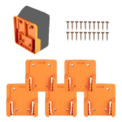 Soporte-de-batería-Crtbelfy-compatible-con-Ridgid-de-18-V,-montaje-en-pared,-almacenamiento-de-batería-para-furgoneta-de-trabajo,-estante,-caja-de-herramientas-(paquete-de-5)