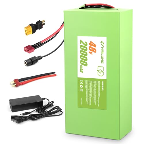 Batería-de-iones-de-litio-RANSYRI-de-48-V-y-20-Ah-|-BMS-de-30-A-y-carcasa-de-PVC-impermeable-|-Compatible-con-XT60/T-Plug-|-Compatible-con-sistemas-de-200-a-1200-W
