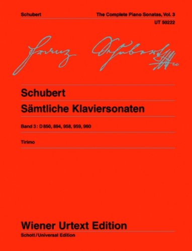 Libro: Schubert: Complete Piano Sonatas - Volume 3