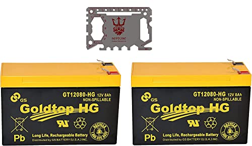 Herramienta-Neptune-46-en-1-de-acero-inoxidable-y-batería-de-repuesto-original-nueva,-aprobada-por-FiOS-OEM,-de-GS-Battery---GT12080-HG.-Reemplazo-premium-para-PX12072-HG:-1-herramienta-+-1-batería-(1-herramienta-y-2-baterías).
