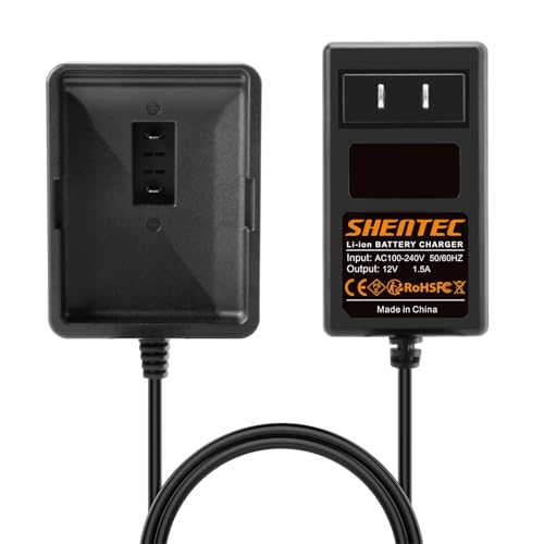 Cargador-Shentec-de-iones-de-litio-de-12-V-C123D-compatible-con-baterías-tipo-cápsula-RYOBI-CB120L,-CB121L,-BPL-1220,-130503001-y-130503005-(no-compatible-con-baterías-Ni-MH/Ni-Cd)
