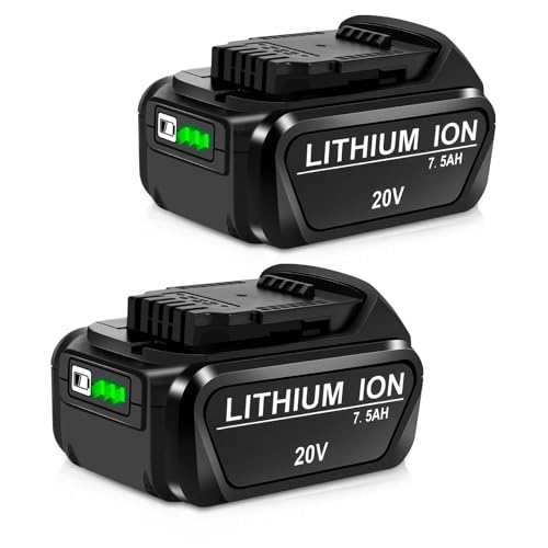 Batería-de-repuesto-BiBiSi-para-Dewalt-20V-Max,-compatible-con-Dewalt-20V-DCB206-DCB204-DCB200,-herramienta-eléctrica-inalámbrica,-7,5-Ah,-paquete-de-2
