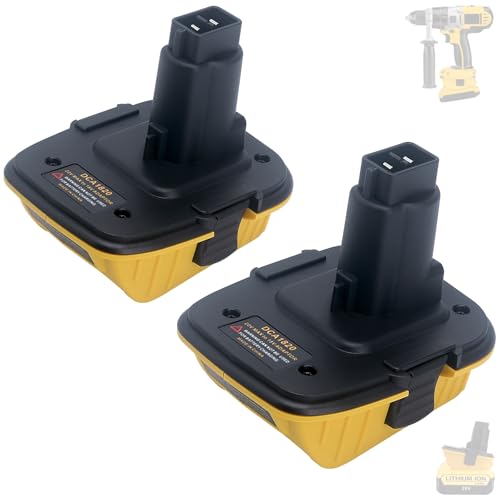 Adaptador-de-batería-Tulepowceeng-DCA1820-(2-paquetes)-compatible-con-herramientas-Dewalt-de-18-V.-Compatible-con-baterías-de-litio-Dewalt-de-20-V-DCB203-DCB204-DCB206-para-herramientas-eléctricas-inalámbricas-de-18-V.