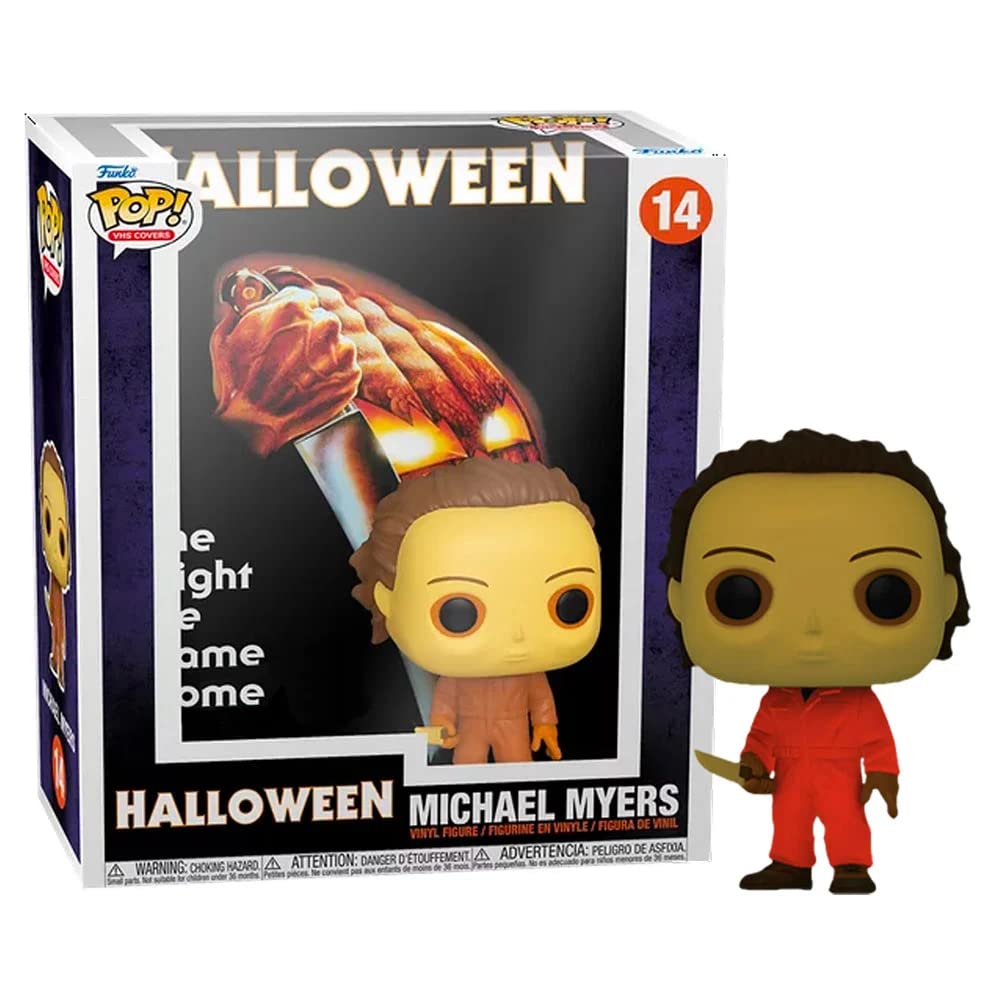 Funko Pop: Exclusivo Funko Pop! DVD Cover: Halloween Michael Myers Glows in The Dark Figura de Vinilo, Multicolor