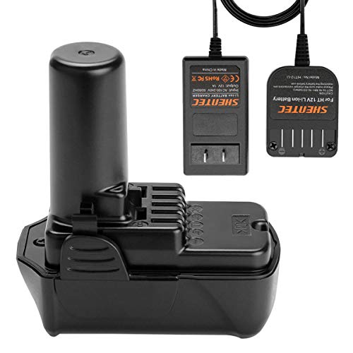 Batería-Shentec-331065-de-10,8-V-12-V-y-2,5-Ah,-compatible-con-Hitachi-BCL1015-y-BCL1015S-(incluye-cargador)