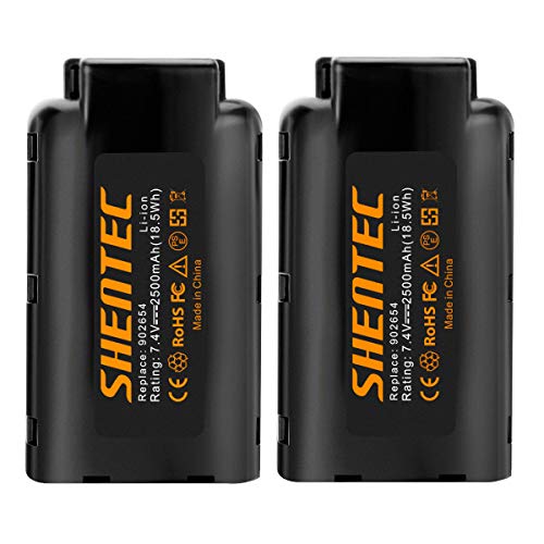 Paquete-de-2-baterías-Shentec-de-7,4-V-y-2,5-Ah-compatibles-con-Paslode-902654,-902600,-B20543A,-B20543,-CF325LI,-918000,-IM250A,-Li-ion-de-7,4-V.