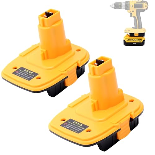 Adaptador-de-batería-DM18D-(2-unidades)-compatible-con-herramientas-Dewalt-de-18-V,-Dewalt-de-20-V-y-Mil-waukee-de-18-V.-Convierte-a-baterías-XRP-NiCad-NiMh-de-18-V-DC9096.