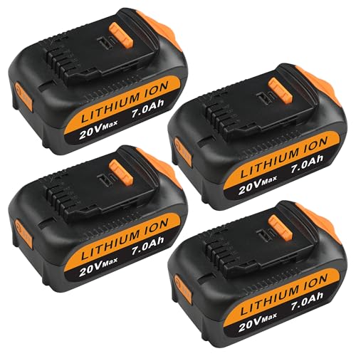 COMRGIKE---Paquete-de-4-baterías-de-repuesto-mejoradas-de-7,0-Ah-para-Dewalt-de-20-V,-compatible-con-Dewalt-de-20-V-máx.,-serie-DCD/DCF/DCG/DCS,-herramientas-inalámbricas.