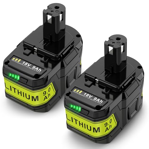 Batería-de-repuesto-Cukect-de-9,0-Ah-y-18-V-para-herramientas-eléctricas-inalámbricas-Ryobi-ONE+-(P109,-P108,-P102),-compatible-con-Ryobi-de-18-V-(P103,-P104,-P105,-P107,-P106,-18-V),-paquete-de-2